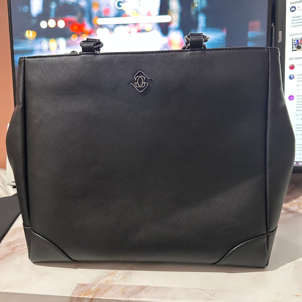 Glass Ladder & Co. Large Michelle Tote- Black/Black (Newest Version)